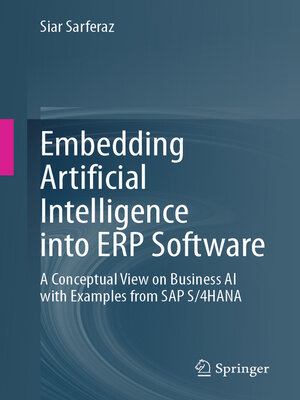 cover image of Embedding Artificial Intelligence into ERP Software
